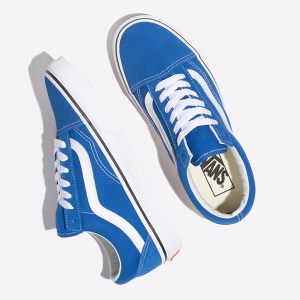 Vans Bayan Spor Ayakkabı Old Skool Mavi/Beyaz | 93044-510